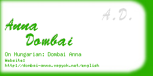 anna dombai business card